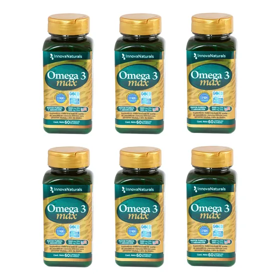 Omega 3 Max X 60 Caps Innovanaturals X 6 Unidades