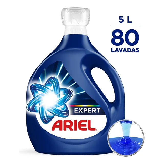 Detergente Líquido Ariel Expert, 80 lavadas (5L)