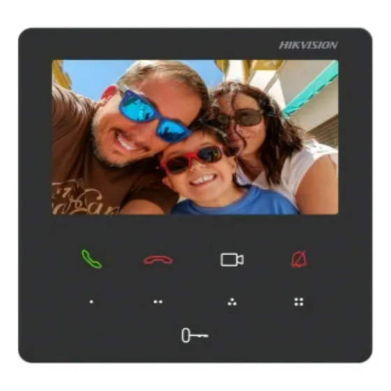 Monitor Hikvision para intercomunicador de vídeo 6110 Wifi, cor preta