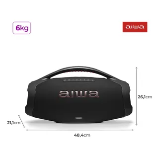 Caixa De Som Boombox Aiwa Aws-bbs-01b 200w Ip66 30hs De Bateria Preto Caixa De Som Boombox Aiwa Aws-bbs-01b 200w Ip66 30hs De Bateria Preto