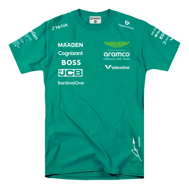 Franela Aston Martin Aramco F1 2025 Manga Corta De Algodon