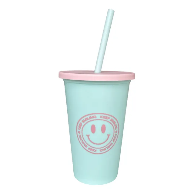 Vaso Con Sorbete Y Tapa Reutilizable Diseño Mugme