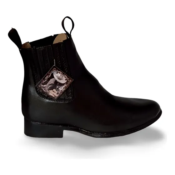 Botines Charros En Color Negro Liso Marca Don Mariano