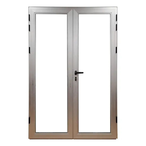 Puerta De 2 Hojas Exterior En Aluminio Perfil Probba Natural