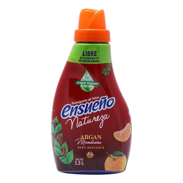 Suavizante Ensueño Natureza Argán y mandarina en botella 1.5 L