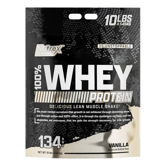 Nutrex Proteina Whey 10 Lbs Vainilla 134 Servicios