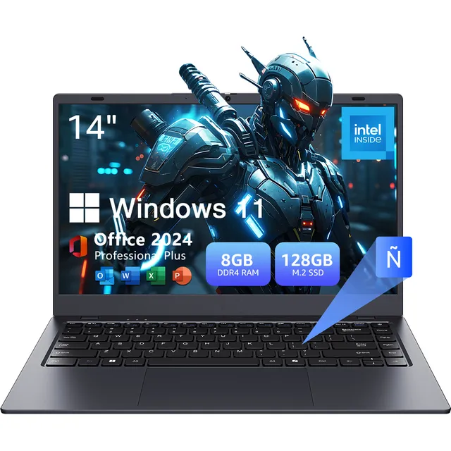 Laptop Coolby YealBook Pro Intel Celeron N5095 4 Núcleos DDR4 8GB RAM 128GB Ssd Intel UHD Graphics 60HZ Wifi 5 Teclado Con Caracteres En Español Windows 11 Pro Notebook