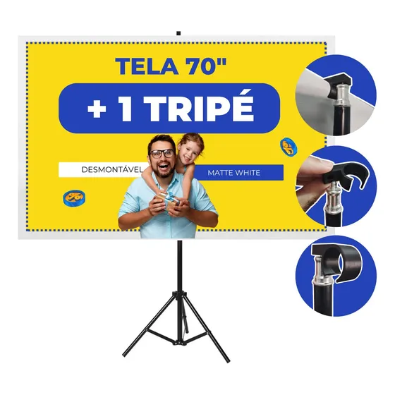 Tecido De Datashow Com Tripé Tela De Projeção Com Tripé Hold
