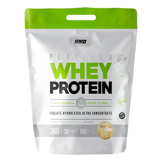 Platinum Whey Protein 3 Kg Star Nutrition Sabor Banana | Cuotas sin interés