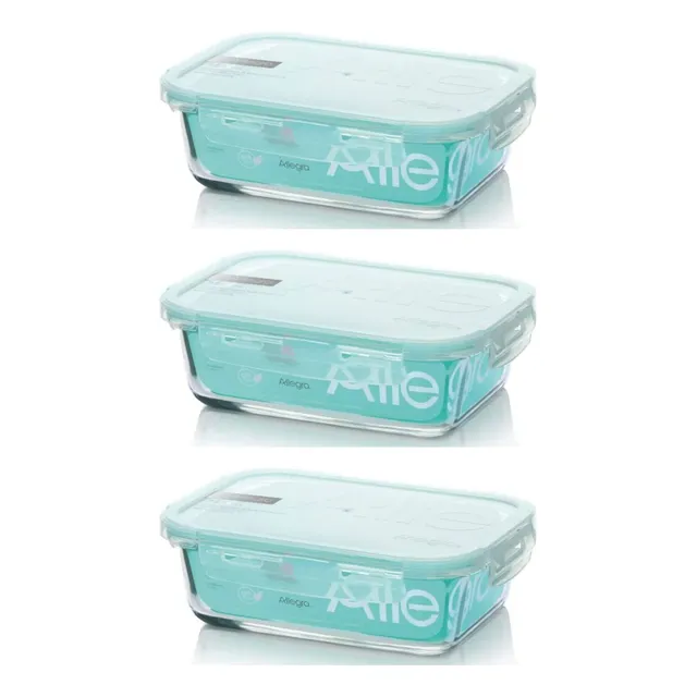 3 Taper Contenedores Herméticos De Alimento Allegra 750ml