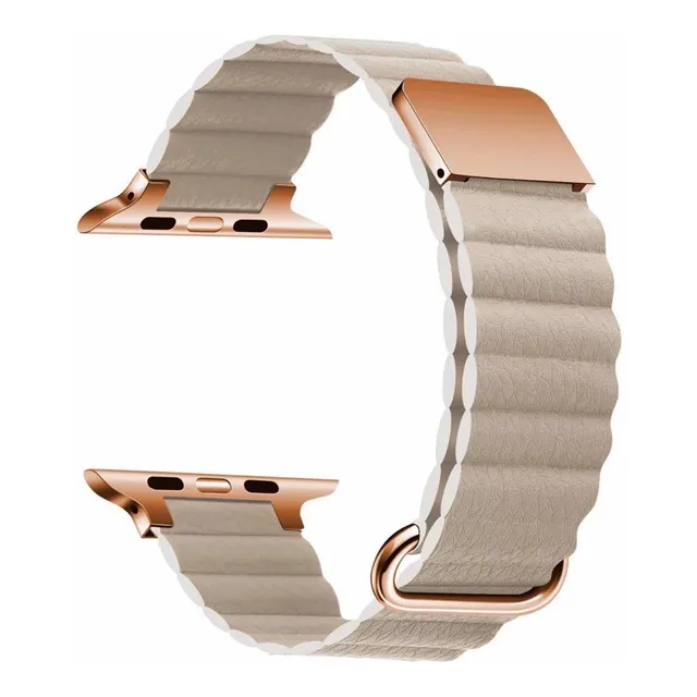 Correa Para Apple Watch Serie 7 De Cuero   Magnéticas