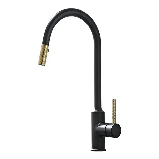 Mezcladora Monomando Para Cocina Semiprofesional Negro+oro