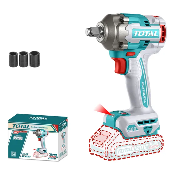 Pistola Llave De Impacto Inalambrica 1/2  400nm, Total
