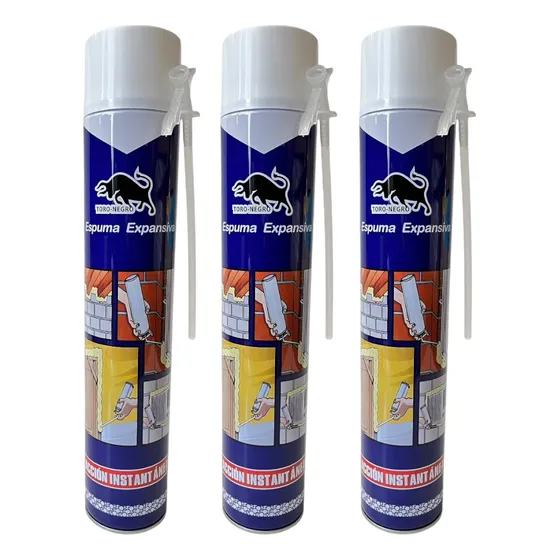 Pack 3 Espuma Expansiva Poliuretano Sellador Aislante 750 Ml