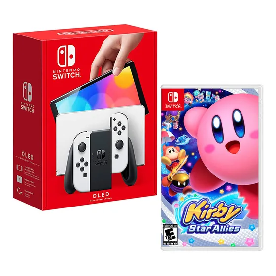 Consola Nintendo Switch Oled Blanco + Kirby Star Allies