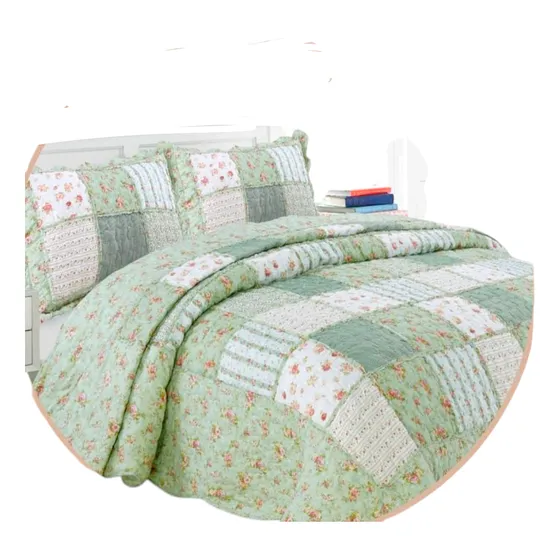 Acolchado Patchwork Amarelo Con Corderito 1 1/2 77101 Verde Claro Patchwork