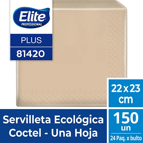 24 Paquetes Servilleta Cóctel Ecológica 1Hoja 150Un Elite