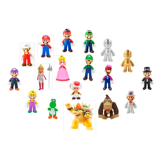 Muñeco Mario Luigi Donkey Kong Yoshi Toad Peach 13 Cm