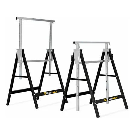 Kit C/2 Cavaletes Dobrável Com Altura Ajustável 80 - 130 Cm