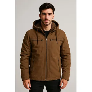 Jaqueta Sarja Masculina Com Capuz RemovĂvel Forrada Jaqueta Sarja Masculina Com Capuz RemovĂvel Forrada