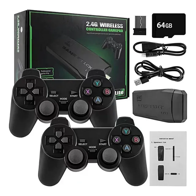 Consola De Videos Juegos Retro Game Stick 4k Negro