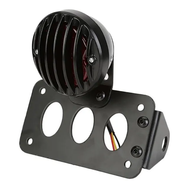 Foco Trasero Moto + Soporte Patente Led Chopper Cafe Racer