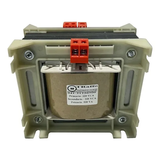 Transformador 220 Vca / 220 Vca / 500 Va. Marca Traffo