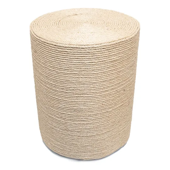 Pufe Puff Redondo Decorativo Corda De Sisal Natural Multiuso