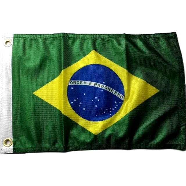 Bandeira 33x47 Tecido Duralon 100% Poliester - Brasil