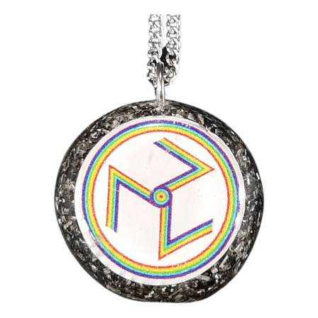 Orgonita Dije Circular Mini Antahkarana Multicolor Orgonita Dije Circular Mini Antahkarana Multicolor