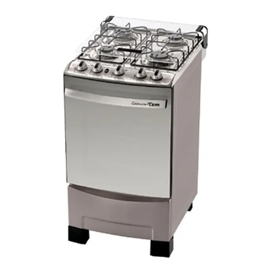 Cocina A Gas Tem Celebracion 4h Ss Inox Encendido Electrico
