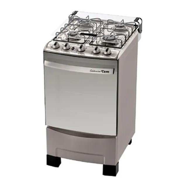 Cocina A Gas Tem Celebracion 4h Ss Inox Encendido Electrico