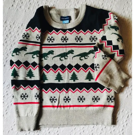 Sweater De Niño Talla 6, Motivos Navideños