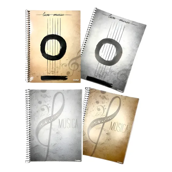 Caderno De Música Grande Com Pautas Para Teoria Musical