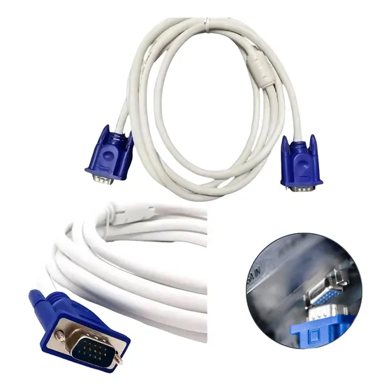 Cabo Vga 3 Metros Macho Monitor Projetor Pc Tv Profissional