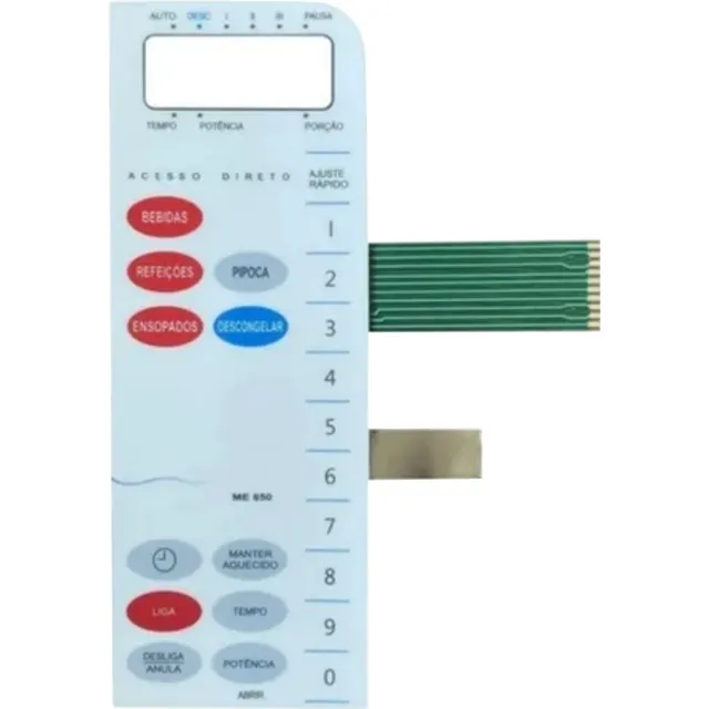 Teclado Membrana  Microondas  Sanyo/electrolux Em850/emf541