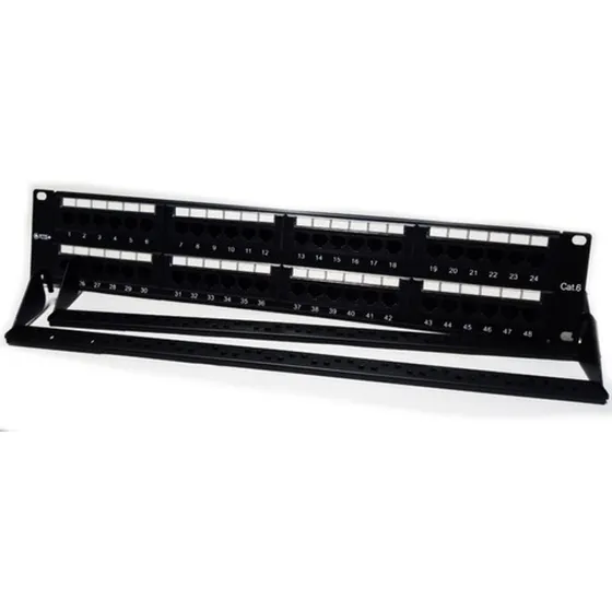 Patch Panel 48 Puerto Rack Mount 48cm Categoria 6e 