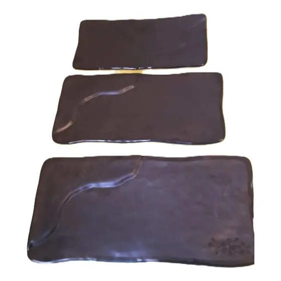 Set De 3 Bandejas Melamina Para Sushi Y Sashimi,rectangular 