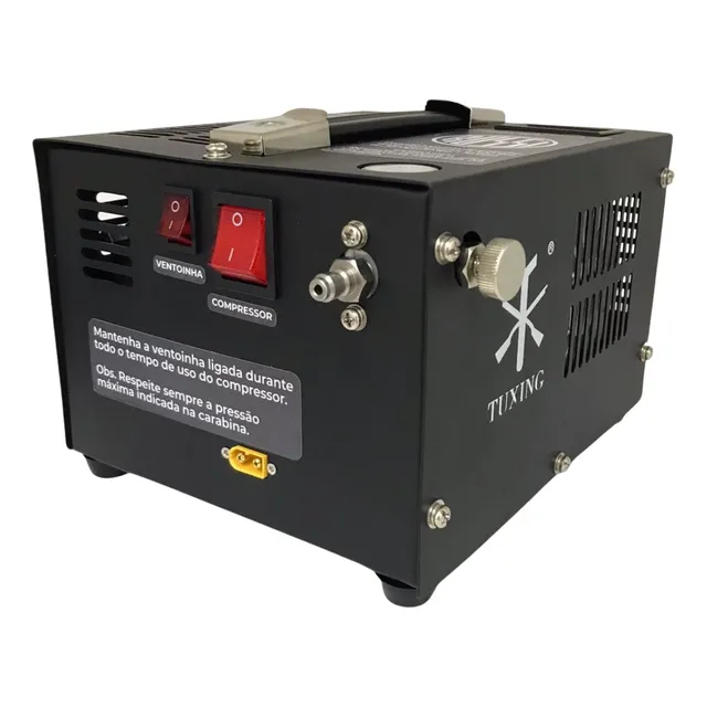 Compresor Compacto Rossi Tuxing 300bar 12V Color Negro Monofásico Eléctrico 110/120 V
