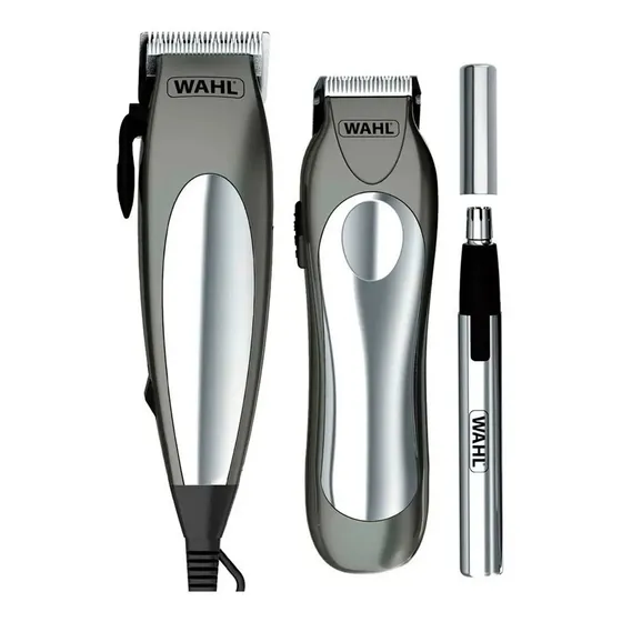 Kit Wahl Maquinas De Corte Deluxe Groom Pro 21 Piezas Color Plateado