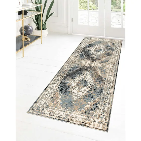 Alfombra De Pasillo Perfil Bajo 2,1x0,6m Lavable Elegante