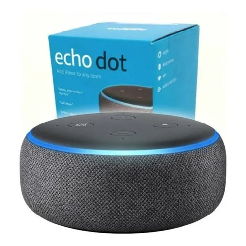 Asistente virtual Alexa Amazon Echo Dot 3, color negro, voltaje 110 V/220 V