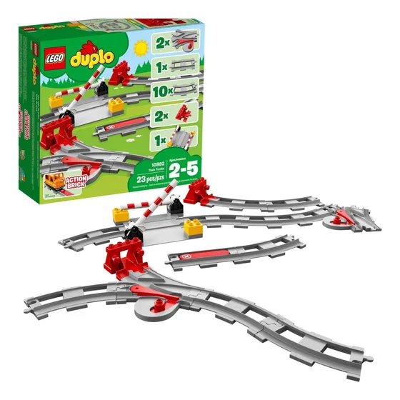Lego Duplo: Set Ampliación Rieles Tren Con Bloques