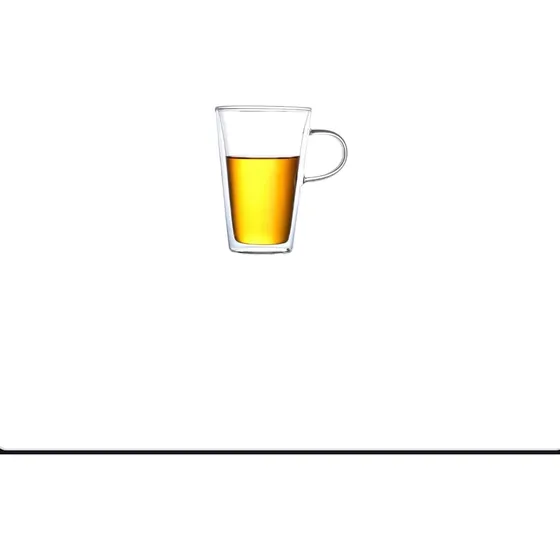 Vaso Vidrio Doble Pared 400ml Termoresistente  X 2 Unidades