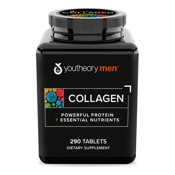 Suplemento De Colágeno Youtheory Para Hombres Con Biotina Y