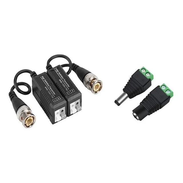 Video Balun Más Conector De Energía  Para Cctv