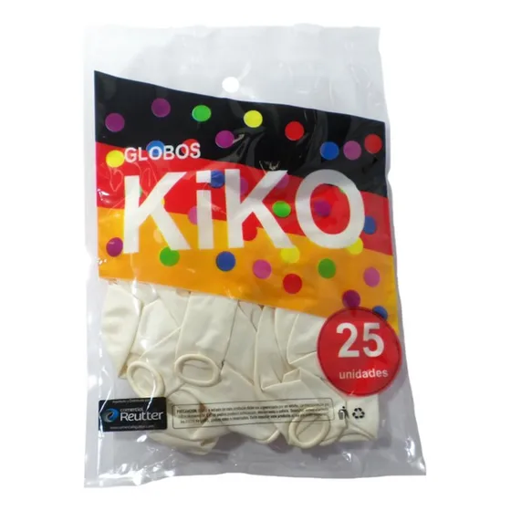Set 25 Globos Lisos Colores Blancos