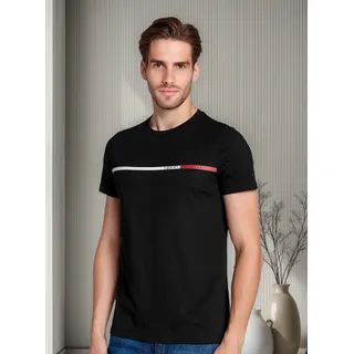Camiseta Tommy Hilfiger Two Tone Masculina Preta Camiseta Tommy Hilfiger Two Tone Masculina Preta