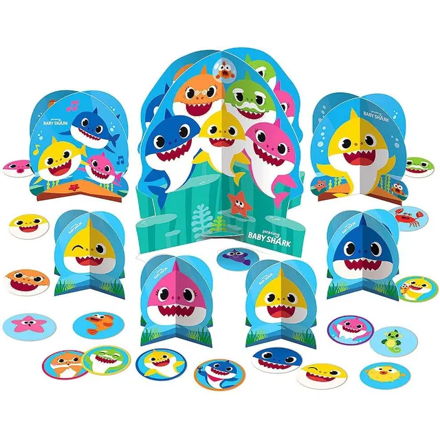 Kit De Centro De Mesa De 823 Metros Para Baby Shark