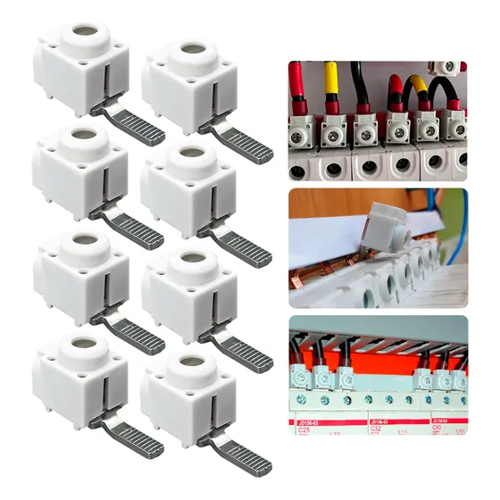 Kit 10un Conector Generico Saida Frontal Disjuntor 6 A 25mm